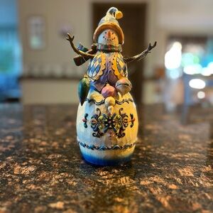Jim Shore Heartwood Creek Winter Tradition Snowman  Figurine
